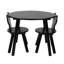 Disney Classic Mouse Table and Chair Set for 2, Holds up to 30kg per stool, Perfect for Playtime and Activities - Small, Black