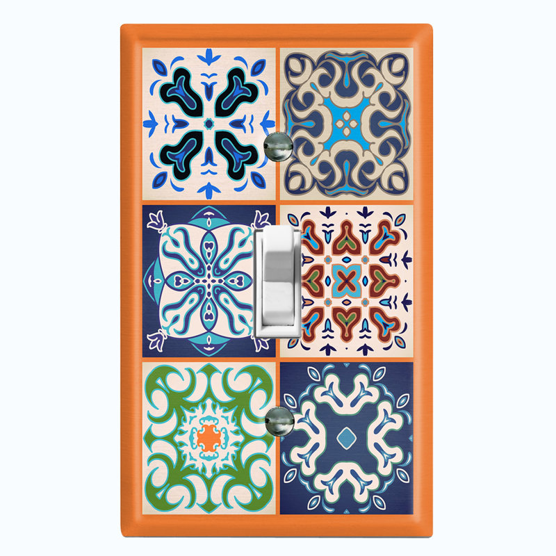 Patterned 1 - Gang Toggle Light Switch Standard Wall Plate