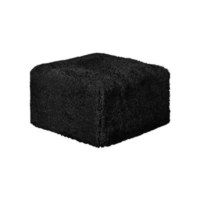 Repose-pieds modulaire Appi, mousse compressée, fausse fourrure noire 27 po