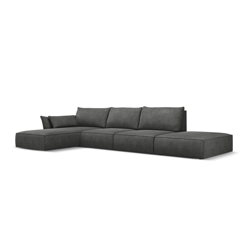 Lener 5 Seater Corner Sofa , Dark Grey