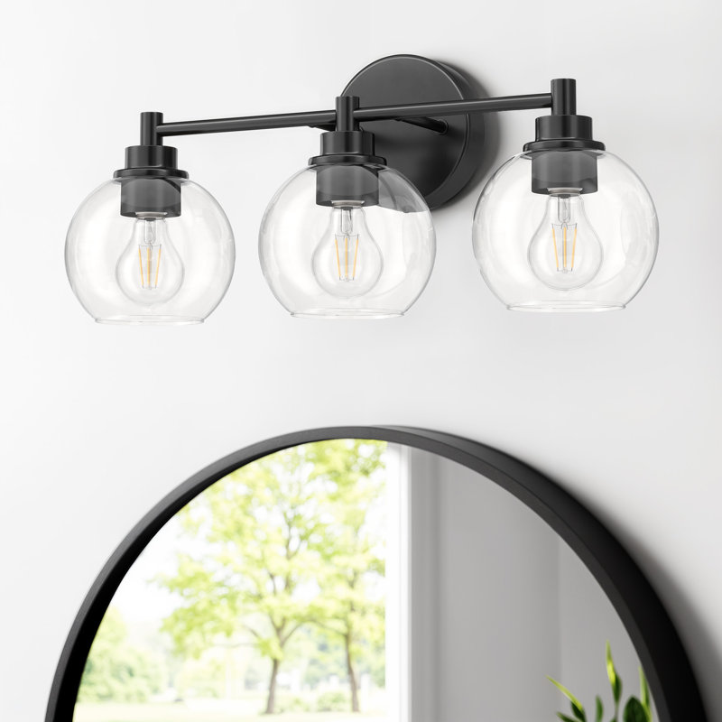 Shelburn Dimmable Vanity Light, Matte Black, 3