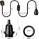 Clora Ceiling Pendant Fitting, E27 Lamp Holder 2M Plug In Pendant Light Cord, Fabric Cable 3 Pin Plug In With On/Off Switch Lighting Kit