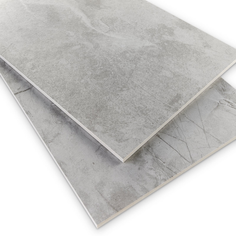 Pierre 12in.x24in. Porcelain Wall and Floor Tile, Light Gray Matte