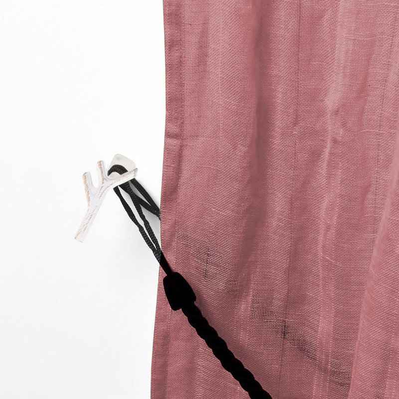 White and Gold Branch Design Metal Curtain Tieback Hooks - Set of 2