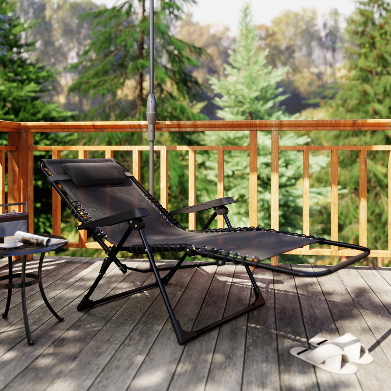 Fauteuil inclinable Zero Gravity, Noir