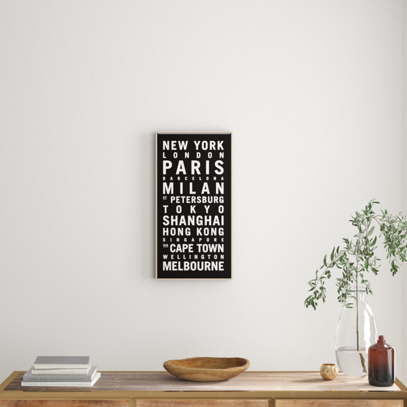 Tram Scrolls - Print on Canvas, 153.5cm H x 77.5cm W x 4.5cm D, Wood Floating Framed