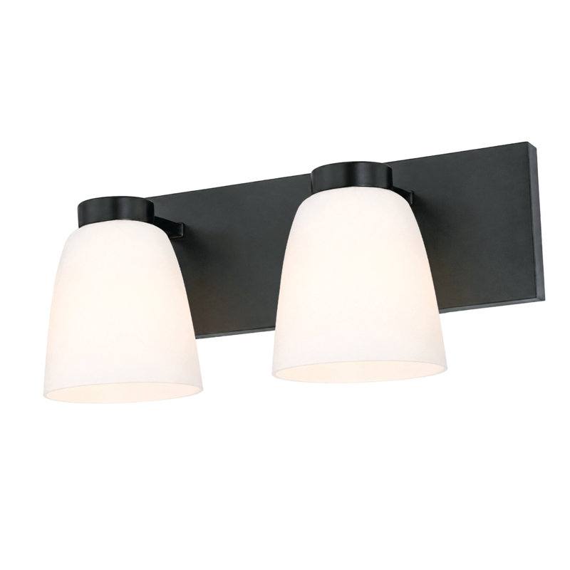 2 - Applique murale pour salle de bain, Black, 2