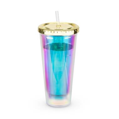 24 oz Tumbler with straw lid . Sage green with beautiful glitter and g – SYL