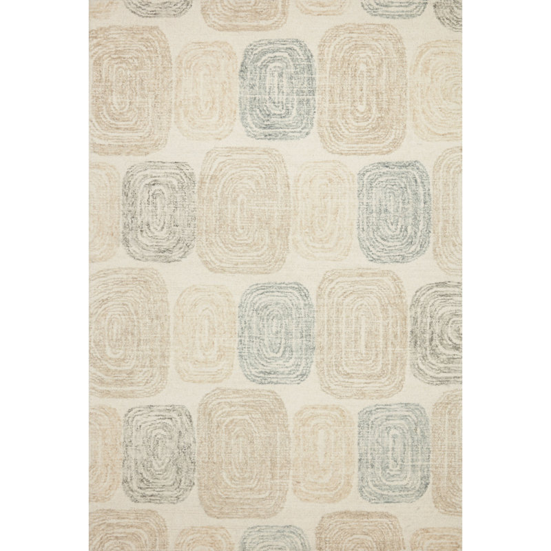 Manon Wool Abstract Indoor Rug, Square 1'6"