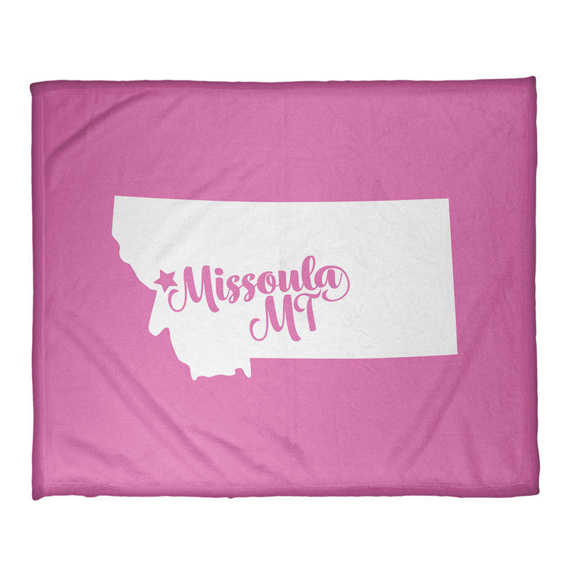 Jeté missoula montana polaire, l 32,5 po x L 42,5 po, Rose