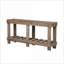 Table basse rétro en bois de sapin massif de 62,9 po de longueur avec tablette de rangement, peu encombrante pour le vestibule et le salon