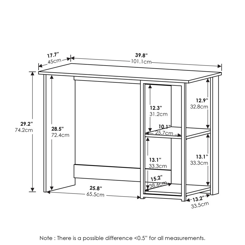 Ethelwyn Computer Desk, Black