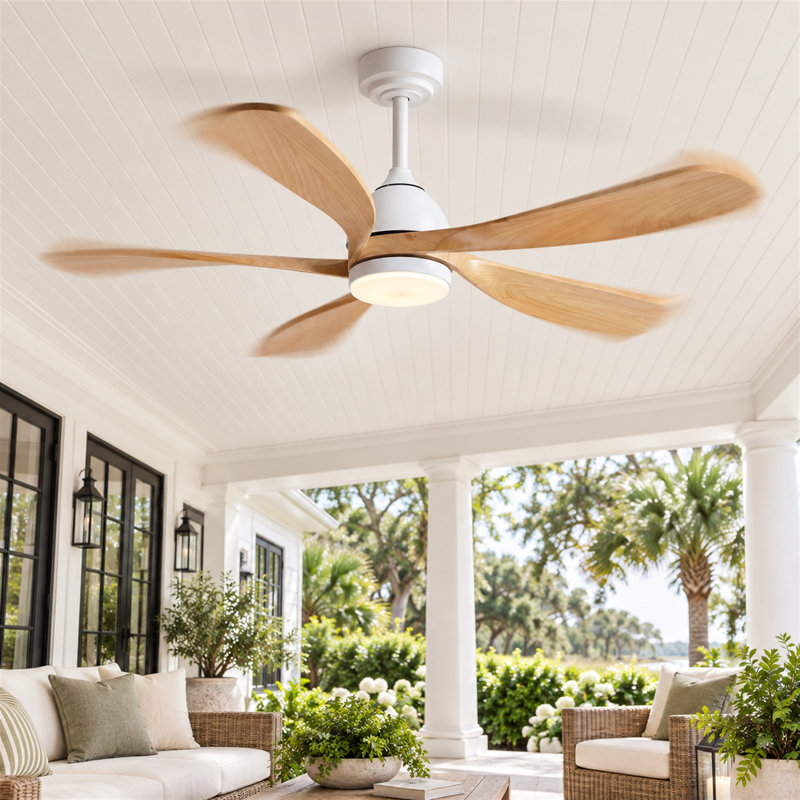 Ventilateur de plafond 52 po Modern Farmhouse, Chêne