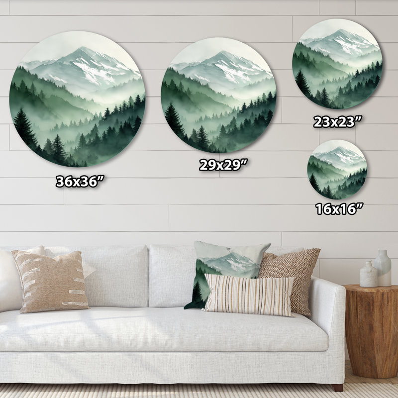 Jahana - Landscapes Round Metal Wall Art, 36" W x 36" H