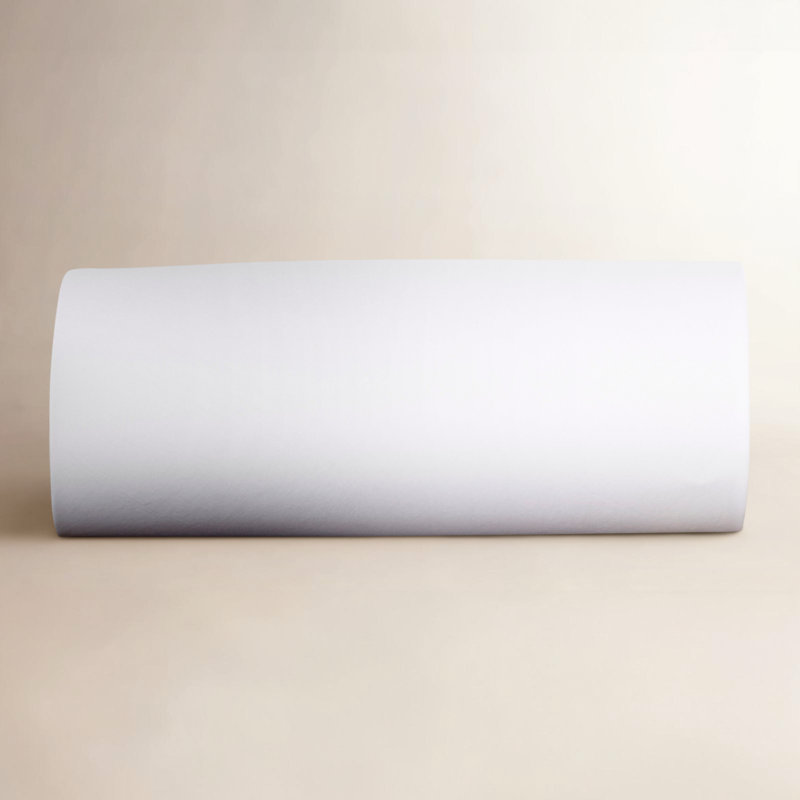 Drap en satin de coton 400 fils Janay, 48 po x 75 po, Blanc et blanc