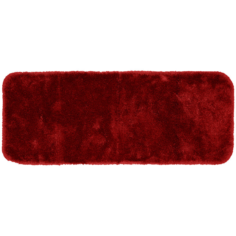 Billy-Dean Nylon Bath Rug with Non-Slip Backing, 22" W x 60" L, Chili Pepper Red
