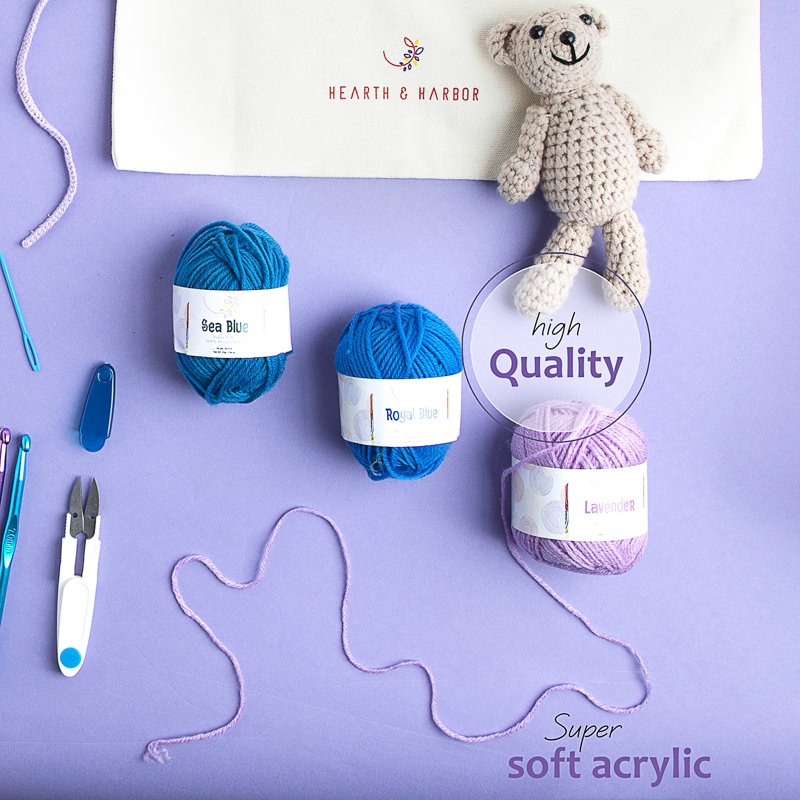 Soft Cotton Multicolored Crochet Yarn for Knitting and Crafts