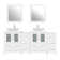 Melantha 72'' Double Bathroom Vanity with Engineered Marble Top with Mirror