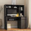 Bureau d'ordinateur avec huche et bibliothèque, bureau de direction en bois pour adolescents