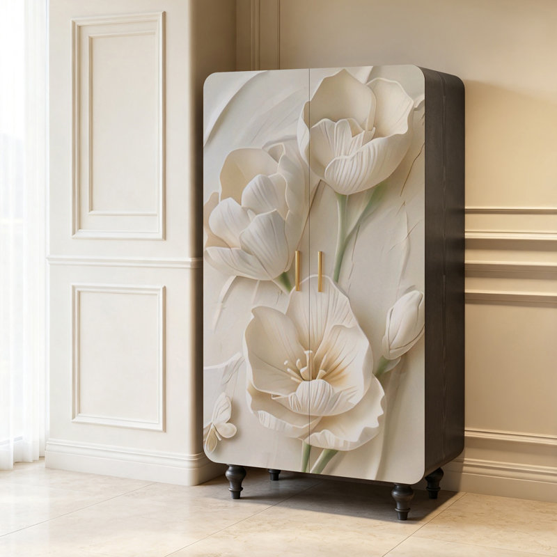 Armoire française pour la décoration de la chambre à coucher, meuble de rangement