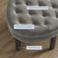 Repose-pieds capitonné ovale standard de 46,06 po Evantia-87833992