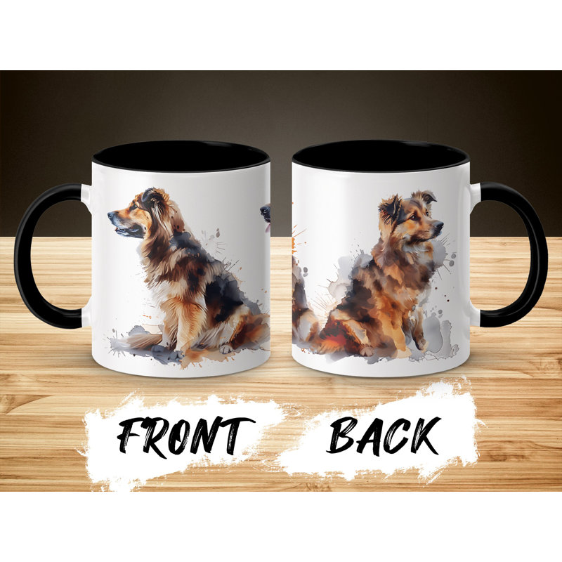 German Shepherd Dog Design 11oz Coffee Mug, 3, Black