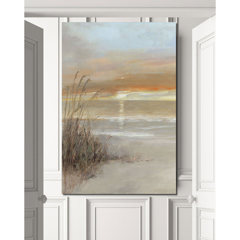« malibu coucher de soleil », H 48 po x l 32 po x P 1,5 po, Toile tendue