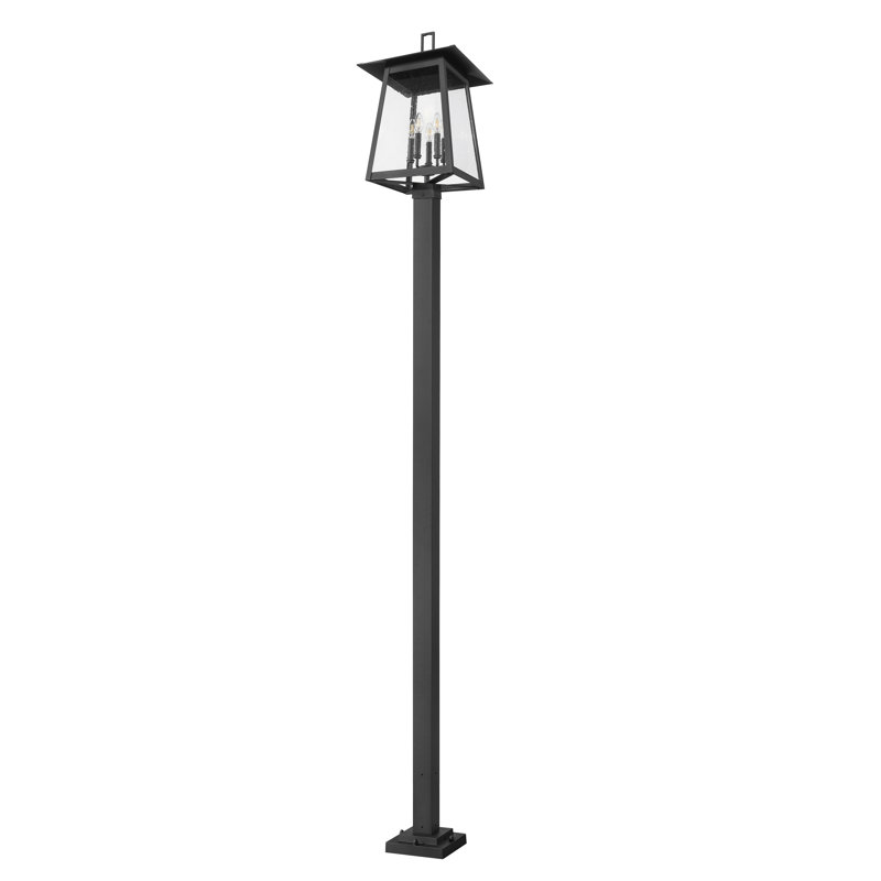 Luminaire d'extérieur sur pied 5 lumières Solis en noir