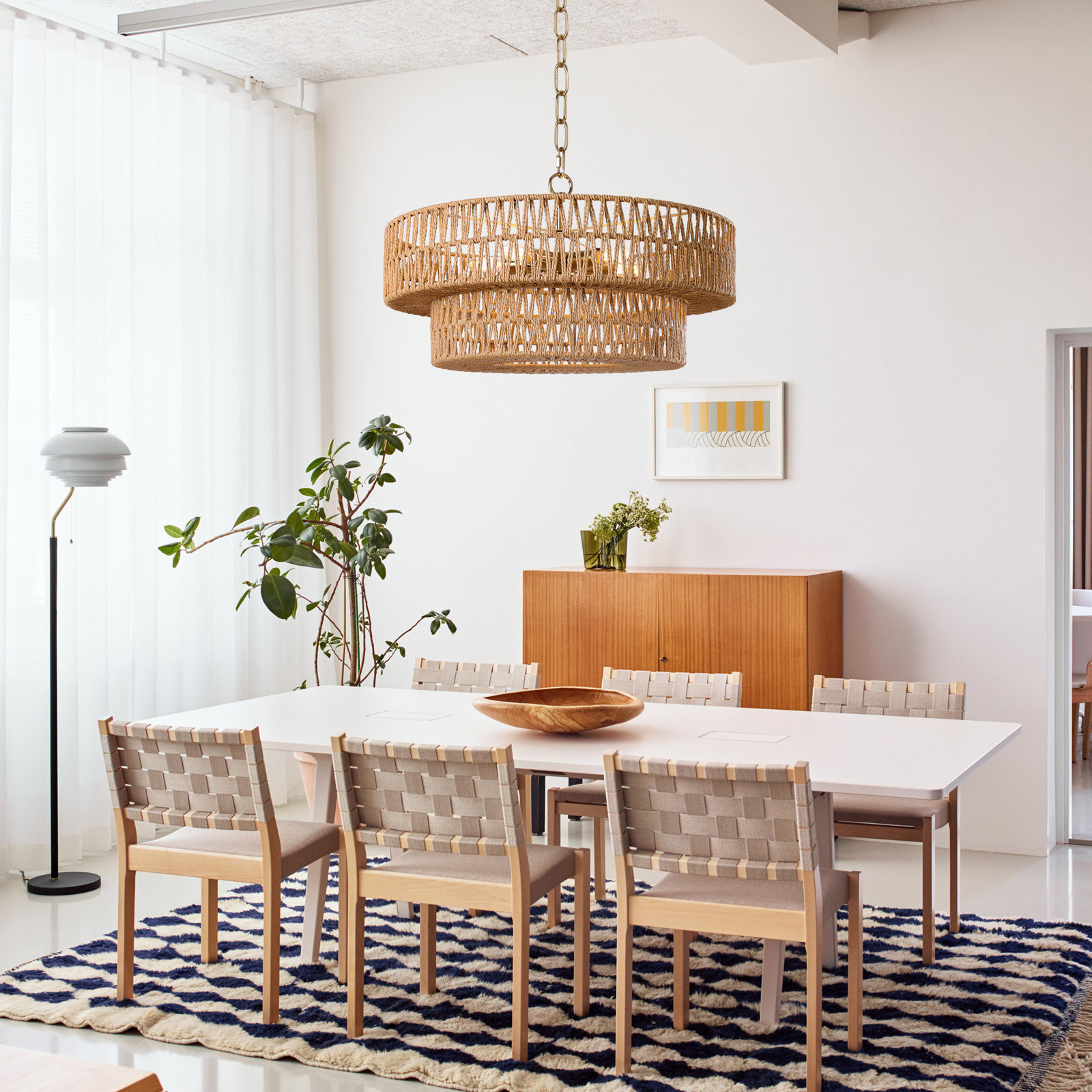 Caytlen Iron 5-Light Chandelier, Brushed Gold