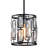 Modern Crystal 8.75"W in Black Dimmable & Adjustable Height Pendant Light