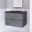 Meuble-lavabo flottant avec lavabo et cuve à quartz noir-1528081047