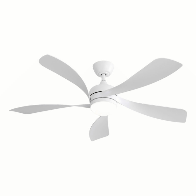 Ventilateur de plafond avec lumières DEL Refton Whisper Bloom, Blanc incorrect, Blanc incorrect