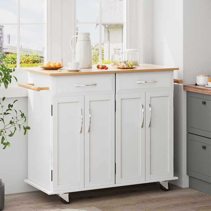 Stanford Kitchen Island, White