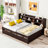 Bed With Side Bookcase and Drawers for Living Room Bedroom-280390286-280390285
