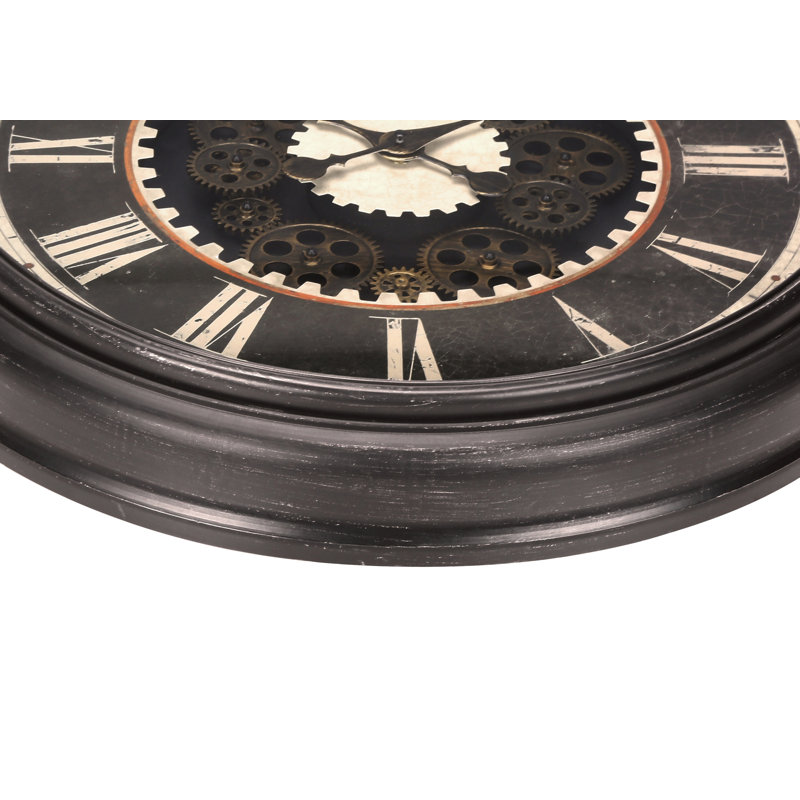 Clocks, 20" Round, Gear Mechanism, Wall Clock, Transitional
