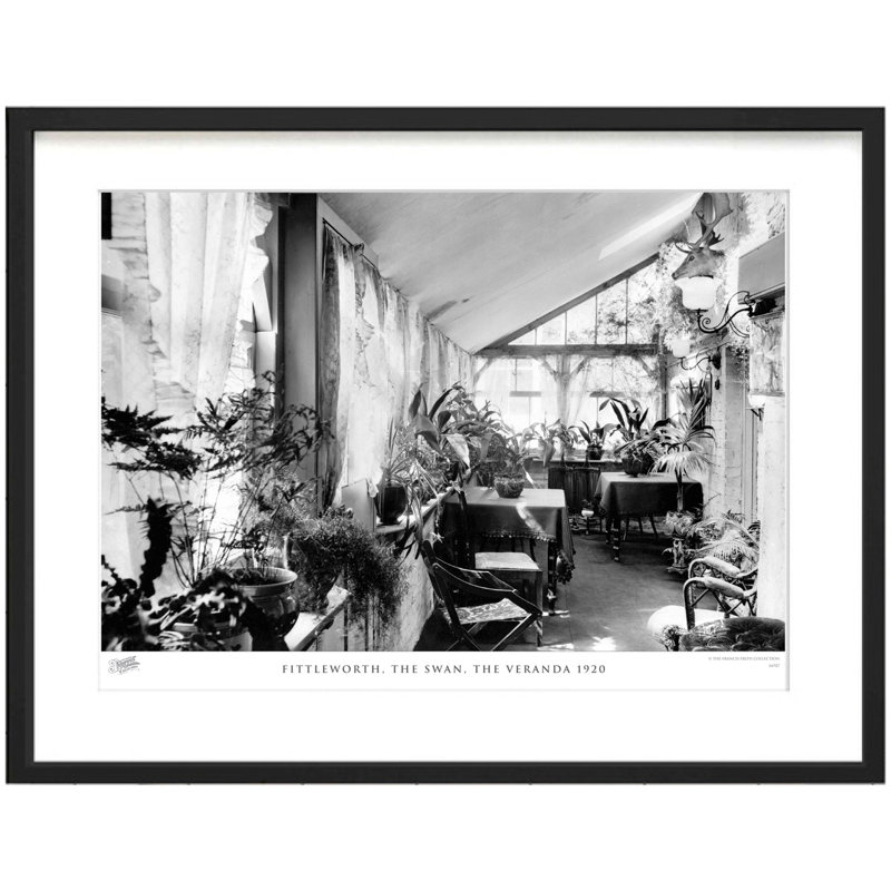 Fittleworth, The Swan, The Veranda 1920 by Francis Frith - Single Picture Frame Print, 28cm H x 36cm W x 2.3cm D