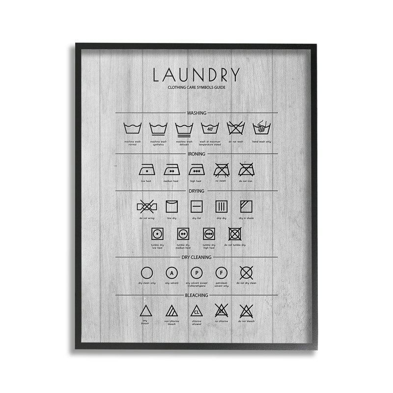 «Rustic Laundry Diagram», estampe numérique encadrée par Martina Pavlova, Giclée encadrée noir minuit, H 20 po x l 16 po