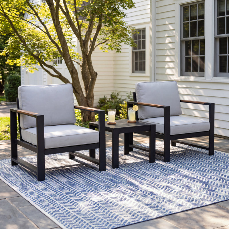 Jayton 3 Pc. Black Aluminum Seating Group