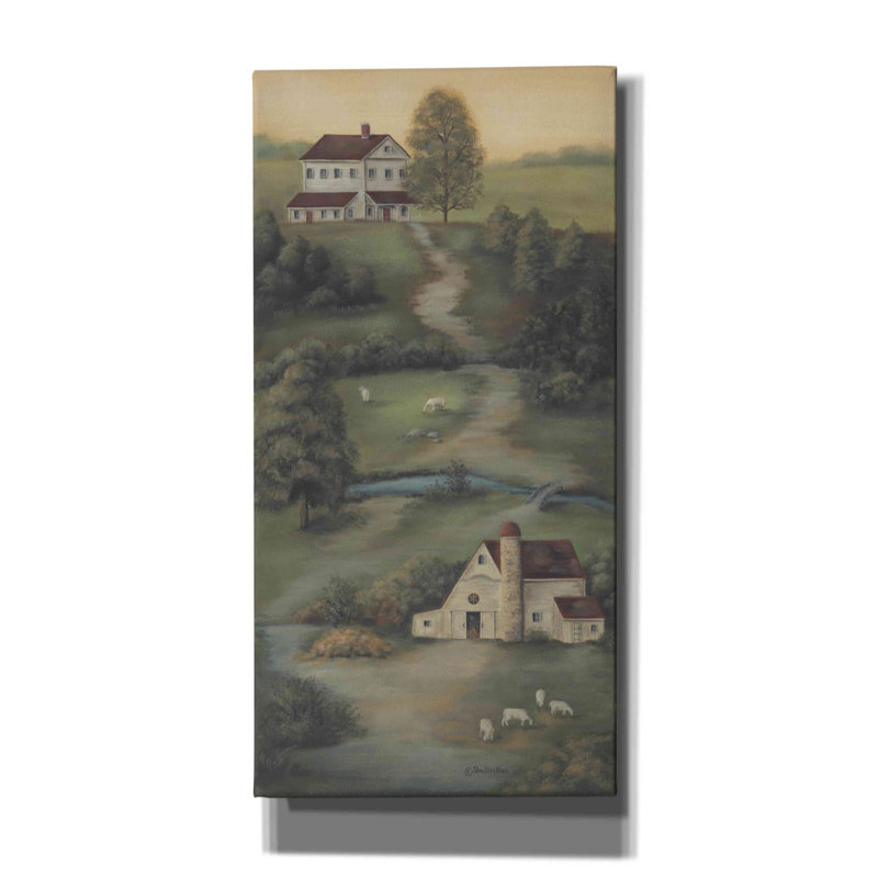 «Farm Life II» par Pam Britton, art mural sur toile, H 24 po x l 12 po x P 0,75 po
