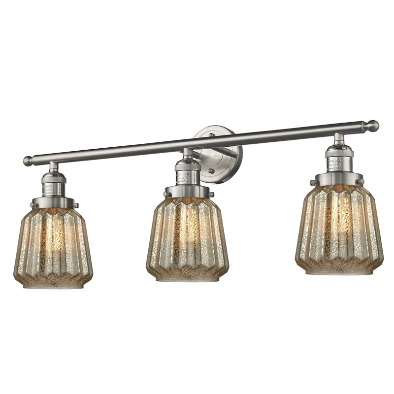 Vinson 3 - Light Dimmable Vanity Light, Brushed Satin Nickel, Mercury