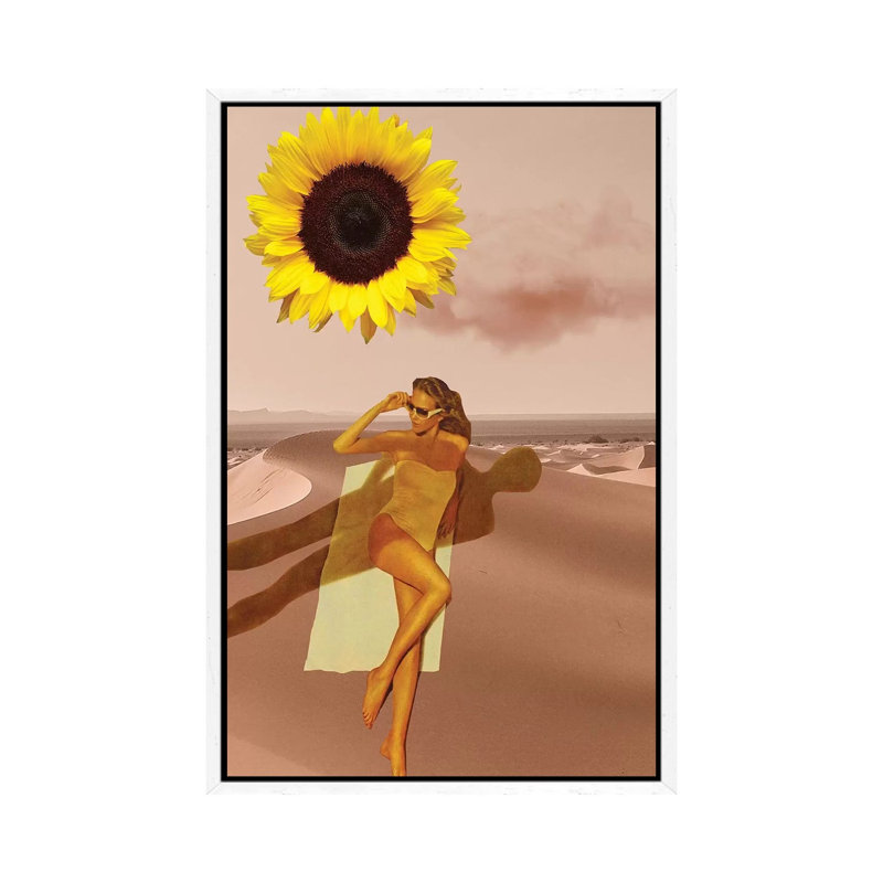 Take It Easy by Kiki C Landon - Print on Canvas, 66.04cm H x 45.72cm W x 3.81cm D, White Framed