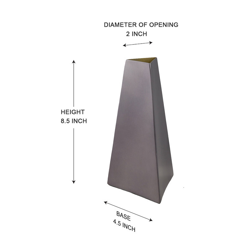 Serene Spaces Living Triova Stainless Steel Vase – Perfect for Fresh & Dried Flowers, Sculptural Accent for Mantels, Coffee Tables & Office Desks,Table Centerpiece, 4" Wide & 6.5" Tall