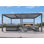 Pergola d'extérieur en aluminium mauve 11 pi x 18 pi à persiennes mauve avec toit réglable à persiennes et grandes pergolas intégrées pour le patio au bord de la piscine