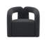 Fauteuil demi-tonneau noir Darian-1133880074