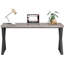 Bureau d'écriture moderne de 55 po avec pieds en métal en forme de Z (sans la chaise)-2077344957