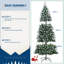 Arbre de Noël artificiel pré-décoré pré-décoré, partiellement floqué-1017424092