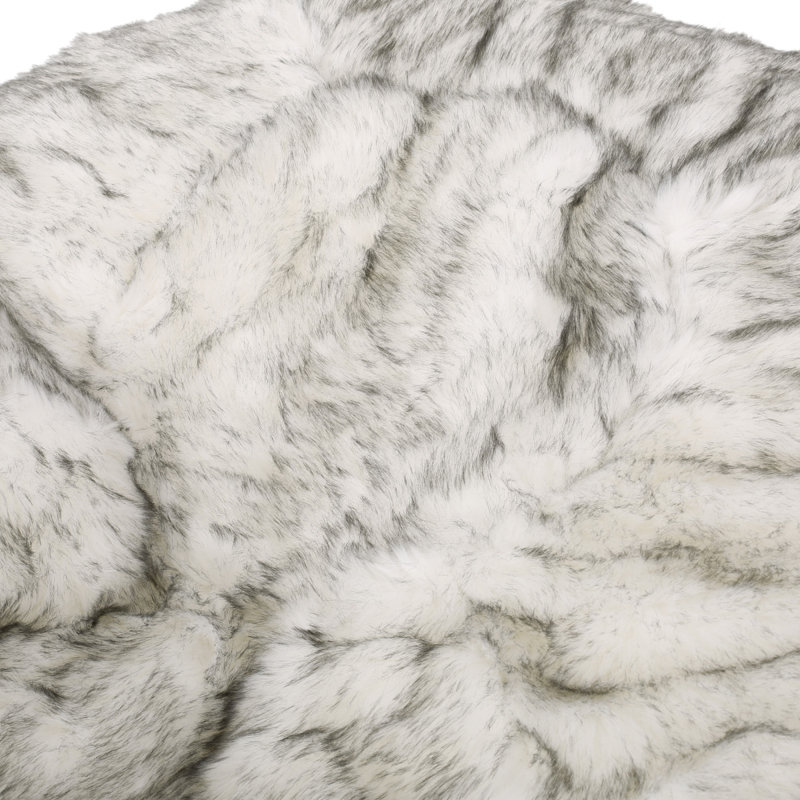 Negar 5 Foot Rounded Short Faux Fur Bean Bag