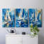 Sea and Shore Series XV - Ensemble de 3 toiles tendues avec châssis - Prêt à être accroché-107312262