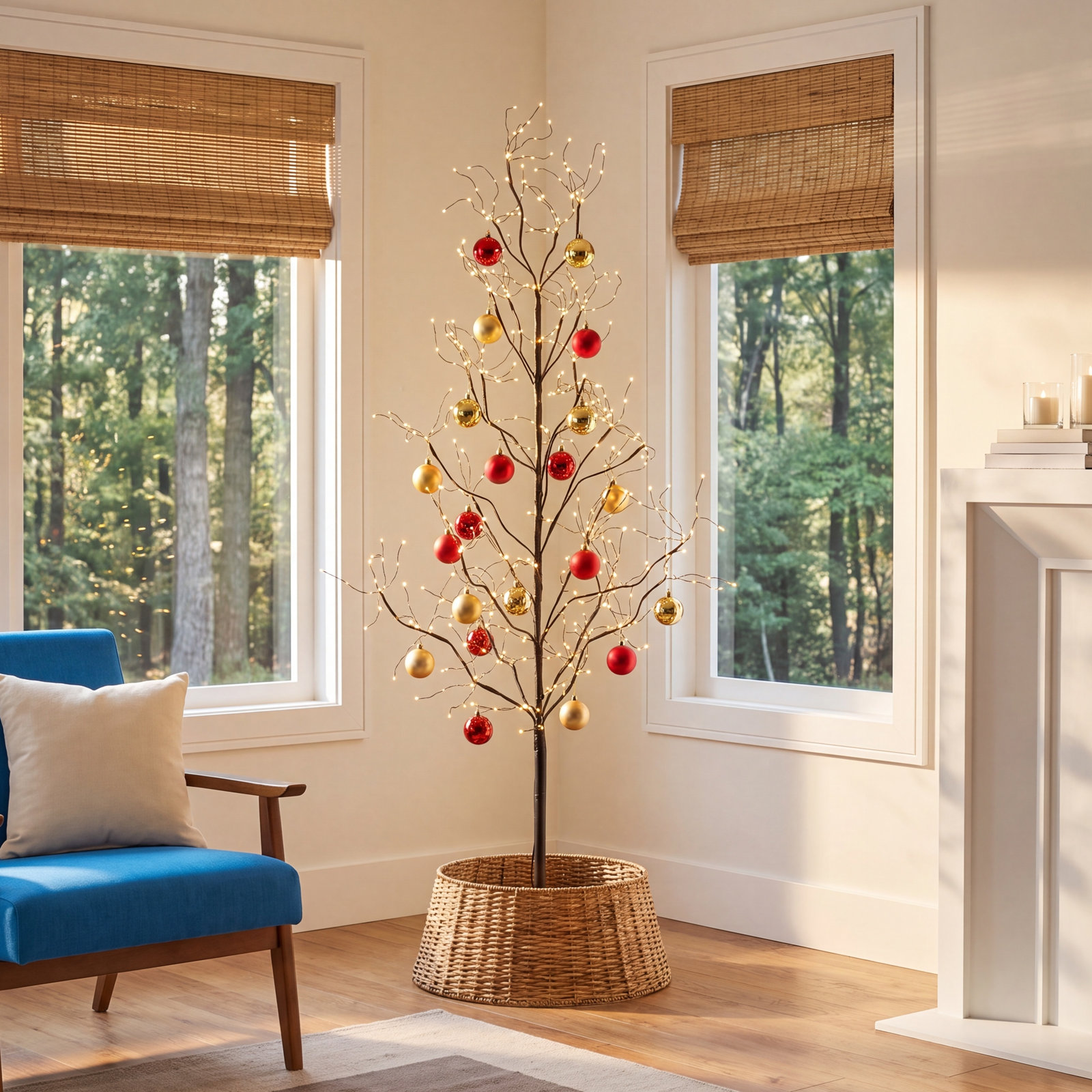 60' Lighted Artificial Pine Christmas Tree