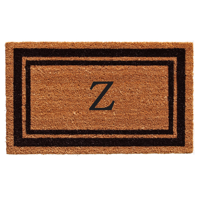 Tapis d'entrée antidérapant Stortz, Z, Brun / Noir, Rectangle 2 pi 6 po x 4 pi